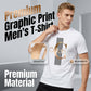 🎁Grande promotion sur les nouveautés — 57 % de réduction💎👔T-shirt pour homme à imprimé graphique avec lettres en gras