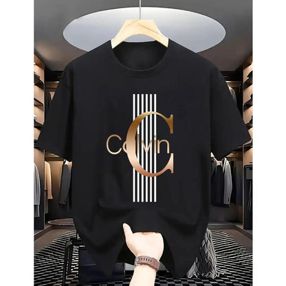 🎁Grande promotion sur les nouveautés — 57 % de réduction💎👔T-shirt pour homme à imprimé graphique avec lettres en gras