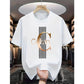 🎁Grande promotion sur les nouveautés — 57 % de réduction💎👔T-shirt pour homme à imprimé graphique avec lettres en gras