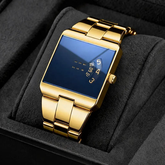 ⌚ PROMO LIMITÉE – 60% DE RÉDUCTION ! ✨ Montre Quartz Homme Cadran Carré – Acier Inox & Verre Minéral – Design Unique & Polyvalent for Look Audacieux