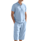 👔 60% DE RÉDUCTION 🌿 Ensemble chemise & pantalon décontracté en lin pour homme – Léger, respirant & coupe relaxe – Parfait pour l’été, les vacances ou le bureau – look naturel et sans effort 👖