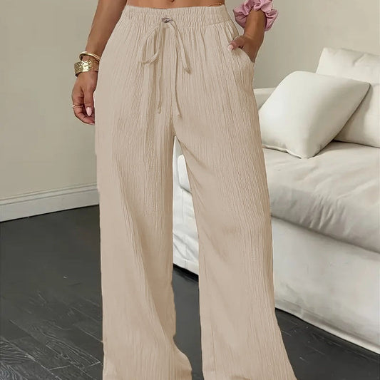 ❤️✨Soldes des nouveautés 2026💎 — 55 %💃 Pantalon large à plis unie pour femme