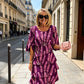 👗🌺 50 % DE RÉDUCTION ! Robe midi chic à volants et à motifs floraux – Romantique, féminine et parfaite pour les grandes occasions ✨