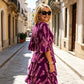 👗🌺 50 % DE RÉDUCTION ! Robe midi chic à volants et à motifs floraux – Romantique, féminine et parfaite pour les grandes occasions ✨