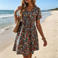 👗✨ 51 % DE RÉDUCTION ! Robe d'été pour femme à motifs floraux, col en V et manches courtes – Légère, romantique et parfaite pour les journées chaudes 🌸