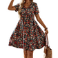 👗✨ 51 % DE RÉDUCTION ! Robe d'été pour femme à motifs floraux, col en V et manches courtes – Légère, romantique et parfaite pour les journées chaudes 🌸