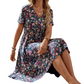 👗✨ 51 % DE RÉDUCTION ! Robe d'été pour femme à motifs floraux, col en V et manches courtes – Légère, romantique et parfaite pour les journées chaudes 🌸