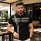 👕 55% DE RÉDUCTION ✨ Haut rayé pour homme – col & manches courtes – Léger, respirant & parfait pour l'été, le sport ou le quotidien – look décontracté et tendance 🌊