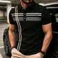 👕 55% DE RÉDUCTION ✨ Haut rayé pour homme – col & manches courtes – Léger, respirant & parfait pour l'été, le sport ou le quotidien – look décontracté et tendance 🌊