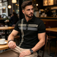 👕 55% DE RÉDUCTION ✨ Haut rayé pour homme – col & manches courtes – Léger, respirant & parfait pour l'été, le sport ou le quotidien – look décontracté et tendance 🌊