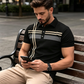 👕 55% DE RÉDUCTION ✨ Haut rayé pour homme – col & manches courtes – Léger, respirant & parfait pour l'été, le sport ou le quotidien – look décontracté et tendance 🌊
