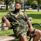 👕 57% DE RÉDUCTION ! 🌿 Ensemble T-shirt & Short imprimé camouflage pour hommes – Tissu en coton mélangé, coupe confortable et parfait pour l’extérieur, le sport ou les journées d’été décontractées 🩳