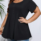 👚 56% DE RÉDUCTION ✨ T-shirt femme à plis devant & manches bouffantes – Doux, respirant & élégant – Parfait pour le bureau, le brunch ou les journées de printemps 🌸