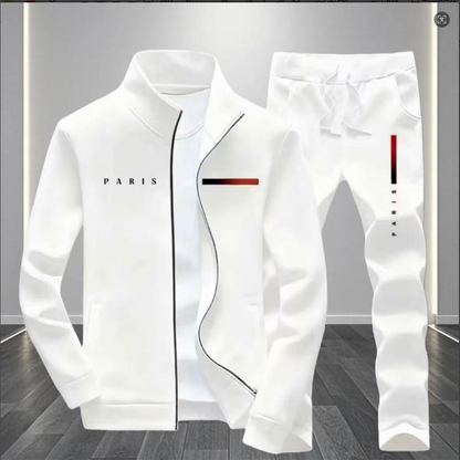 🧥 OFFRE À DURÉE LIMITÉE – 50 % DE RÉDUCTION ! ✨ Ensemble homme composé d'une veste zippée et d'un pantalon imprimés – Complet, doux, décontracté 🎨