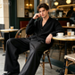 ⏳Pantalon de costume pour homme à coupe classique et jambes larges – Coupe ajustée, tissu respirant, idéal pour le travail, les mariages ou les événements officiels ✨