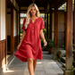🍂🌸 OFFRE LIMITÉE 56% DE RÉDUCTION! Robe Tunique Indispensable à Col V avec Poches – Mélange de Coton Doux, Facile d’Entretien, Poches des Deux Côtés – Un Basique de Garde-Robe pour Printemps, Été et Superposition en Automne 🧥🧣