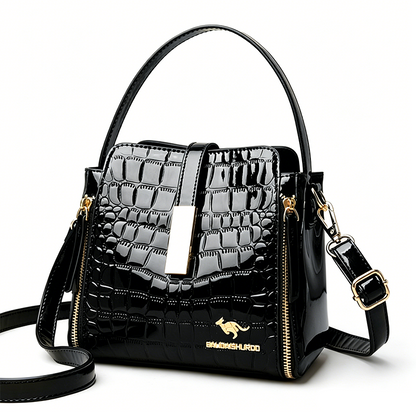 👜 PROMO LIMITÉE 61% DE RÉDUCTION ! ✨ Sac à Main Croco Brillant – Élégant, Structure, Polyvalent 💎