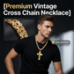 📢📢58 % DE RÉDUCTION !! ⏰Collier à chaîne vintage pour homme avec pendentif en forme de croix
