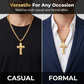 📢📢58 % DE RÉDUCTION !! ⏰Collier à chaîne vintage pour homme avec pendentif en forme de croix