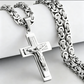 📢📢58 % DE RÉDUCTION !! ⏰Collier à chaîne vintage pour homme avec pendentif en forme de croix