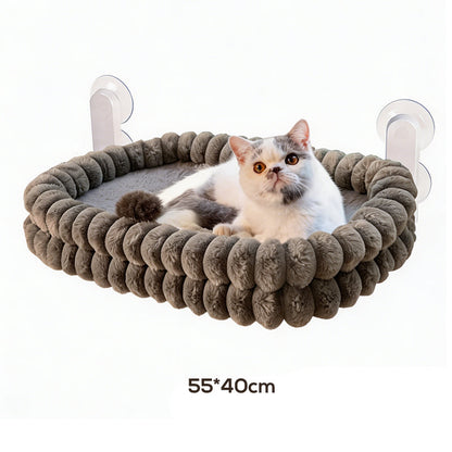 🐱 55% DE RÉDUCTION! 🪟 Hamac de fenêtre pliable – Ventouses solides & ultra‑doux ✨