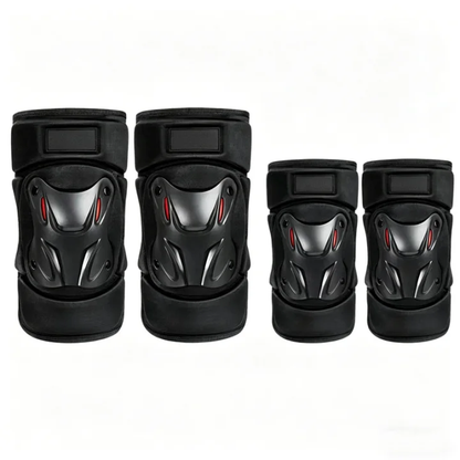 🛡️ PROMO LIMITÉE 51% DE RÉDUCTION ! ✨ Lot Protège-Genoux & Coudes Moto – Coque Rigide, Rembourrage HD, Réglable 🏍️