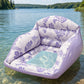 📢🏊‍♀️ PROMO FLASH 56% ! Flotteur Piscine en Forme de U – Design Chaise Ergonomique, Assise en Maille, Gonflable, 2 Couleurs, Durable & Portable 🌴