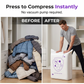 🧺📦 PROMO FLASH 53% ! Sacs de Rangement Sous Vide pour Maison – Compression par Pression, Technologie Ions d'Argent Antibactérienne, 2 Tailles, Gain de Place Maximal ✨