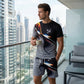 👕 60% DE RÉDUCTION 🩳 Ensemble T-shirt et short à imprimé abstrait pour homme – Léger, respirant & coupe décontractée – parfait pour l’été, le sport ou les journées décontractées – look moderne et unique 🎨