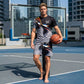 👕 60% DE RÉDUCTION 🩳 Ensemble T-shirt et short à imprimé abstrait pour homme – Léger, respirant & coupe décontractée – parfait pour l’été, le sport ou les journées décontractées – look moderne et unique 🎨