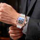 ⏳Limited-time 60% off⏰Men's Luxury barrel-shaped watch Rhinestone Embellished Watch⌚