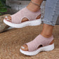 👡52 % DE RÉDUCTION EN CE MOMENT ! 💐 Sandales à semelle compensée en tricot respirant pour femme – Tige en tricot aéré, semelle rembourrée et chaussures d'été légères et confortables ✨