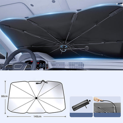 🛡️ PROMO LIMITÉE 52% DE RÉDUCTION ! ✨ Pare-soleil Pliable pour Voiture – Réflexion 99% Chaleur, Poignée Flexible 🌞