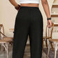 👖 PROMO LIMITÉE 57% DE RÉDUCTION ! ✨ Pantalon Femme Casual à Chevilles Retroussées – Ceinture Élastique, Coupe Ample, Poches Plaquées 🌿