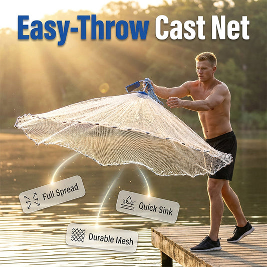 🎣🛒 -54% ! 🌊Épervier de Pêche Facile à Lancer – Nylon Monofilament, Maillage Résistant & Descente Rapide
