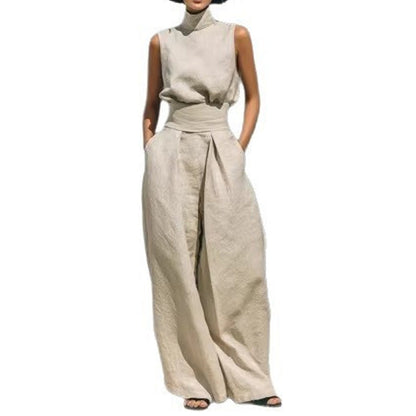 💥 NOUVEAUTÉ : -50 % 🔥 Ensemble 2 pièces pour femme (haut et pantalon à jambes larges) – moderne, élégant et fluide ✨