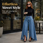 👖 Jean femme taille haute à jambes larges et ourlet asymétrique –🔥 look moderne, flatteur et facile à assortir