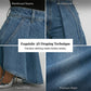 👖 Jean femme taille haute à jambes larges et ourlet asymétrique –🔥 look moderne, flatteur et facile à assortir