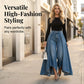 👖 Jean femme taille haute à jambes larges et ourlet asymétrique –🔥 look moderne, flatteur et facile à assortir