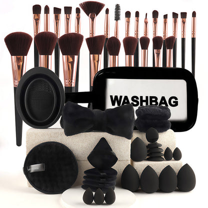 💄PROMO LIMITÉE 52%✨Ensemble Pinceaux & Éponges de Maquillage (40 ou 51 Pièces) – Tout-en-Un, Doux, Économiseur de Produit, 5 Kits Couleurs au Choix 🎨