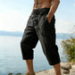 ⏰ -57% – Pour une durée limitée !👖Pantalon capri cargo en lin mélangé pour homme🌬️ Léger, respirant et conçu pour le confort