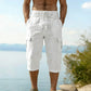 ⏰ -57% – Pour une durée limitée !👖Pantalon capri cargo en lin mélangé pour homme🌬️ Léger, respirant et conçu pour le confort