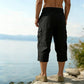 ⏰ -57% – Pour une durée limitée !👖Pantalon capri cargo en lin mélangé pour homme🌬️ Léger, respirant et conçu pour le confort