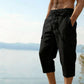 ⏰ -57% – Pour une durée limitée !👖Pantalon capri cargo en lin mélangé pour homme🌬️ Léger, respirant et conçu pour le confort