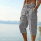 ⏰ -57% – Pour une durée limitée !👖Pantalon capri cargo en lin mélangé pour homme🌬️ Léger, respirant et conçu pour le confort