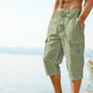 ⏰ -57% – Pour une durée limitée !👖Pantalon capri cargo en lin mélangé pour homme🌬️ Léger, respirant et conçu pour le confort