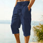 ⏰ -57% – Pour une durée limitée !👖Pantalon capri cargo en lin mélangé pour homme🌬️ Léger, respirant et conçu pour le confort