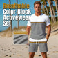 💪 PROMO LIMITÉE 50% DE RÉDUCTION ! 💥 Ensemble Sport Été Homme Color-Block – Micro-Maillet, Coupe Ergonomique, Cordon de Serrage ✨