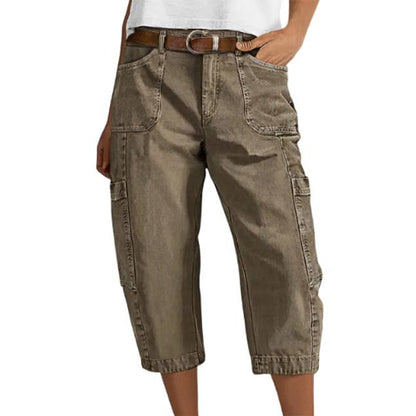 🔥👖 PROMO FLASH 60% ! Pantalons Cargo Capri Décontractés – Coupe Ample, Poches Multiples, Tissu Respirant, 6 Tailles, Idéaux Été & Quotidien 🌿