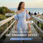 👗 53 % DE RÉDUCTION POUR UNE DURÉE LIMITÉE ! ✨ Robe à rayures et épaules dénudées pour femme – Élégante, fluide, chic et estivale 🌊